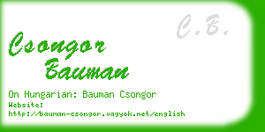 csongor bauman business card